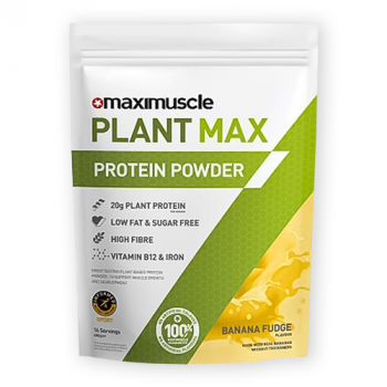 Maximuscle Plant Max Protein Powder  Banana Fudge 16 Servings 480g