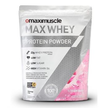 Maximuscle Max Whey Protein Powder - Strawberry 480g 16 Serves
