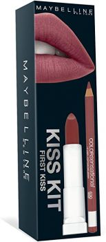 Maybelline First Kiss Lip Kit Gift Set for Her â€“ Lipstick & Lip Liner