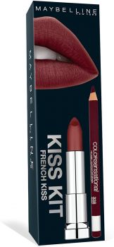 Maybelline French Kiss Lip Kit Gift Set for Her - Lipstick & Lip Liner