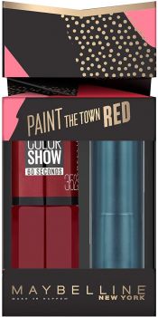 Maybelline Paint The Town Red Lipstick & Nail Polish Gift Set