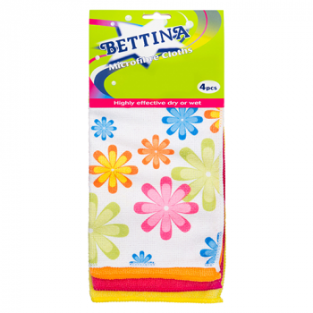 Bettina Microfibre Cloths Multipack 4pc