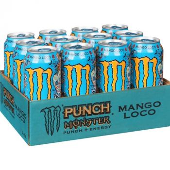 Monster Juiced Mango Loco Energy Drink 12x 500ml Cans
