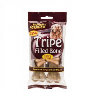 Munch & Crunch Dogs Tripe Filled Bone 2 Pack