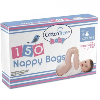 Cotton Tree Baby Nappy Bags - 150 Pack