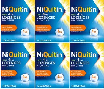NiQuitin Mint Lozenges 4mg (6x 12 Pks, 72 Count)