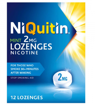 NiQuitin 2mg Nicotine Mint Lozenges, 12 Pack
