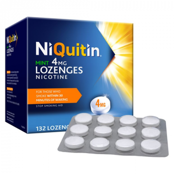 NiQuitin Mint Lozenges 4mg, 132 Nicotine Lozenges