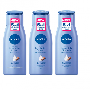 Nivea Irresistibly Smooth Body Lotion 5 In 1 Dry Skin 3 x 400ml