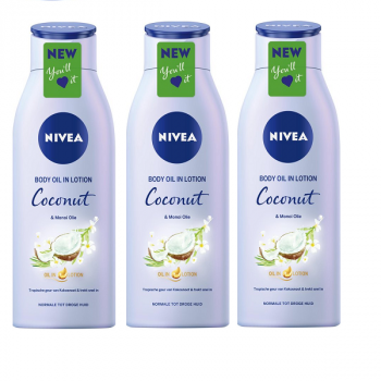 Nivea Oil In Lotion Coconut & Monoi Oil 3 x 400ml