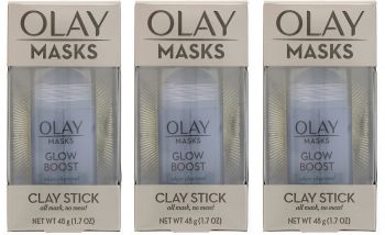 Olay Masks Glow Boost White Charcoal Clay Stick Face Mask 48g Stick - 3x Sticks