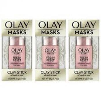 Olay Masks Fresh Reset Pink Mineral Complex Clay Stick Face Mask 3x 48g Sticks