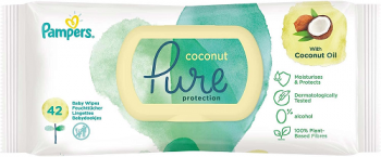 Pampers Pure Organic Coconut Oil 42 Baby Wipes