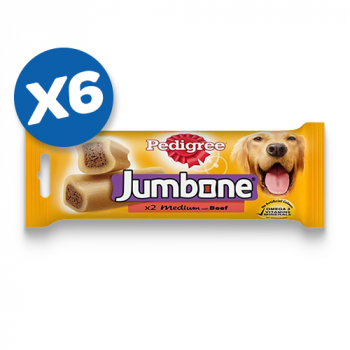 Pedigree Jumbone Large Dog Treat With Beef & Poultry (6 x 90g)