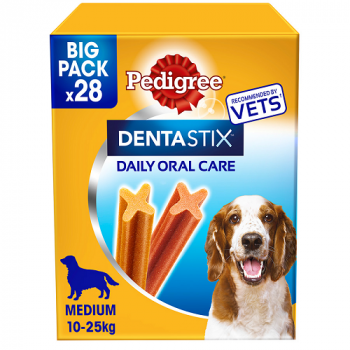 Pedigree Dentastix Daily Dental Chews Medium Dogs (10-25 kg) 28 Sticks