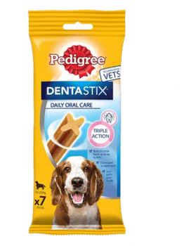 Pedigree Dentastix Daily Dental Chews For Medium Dogs (10-25kg) 7 Sticks