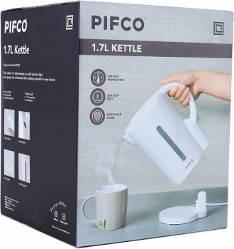  PIFCO White Kettle - Lightweight 2200W Cordless