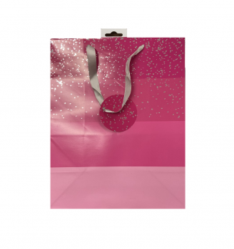 Gift Maker Pink Gradient with Sparkles Medium Sized Gift Bag