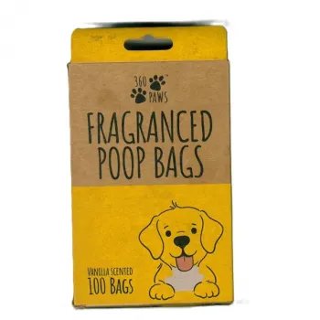 360 Paws Vanilla Scented Poop 100 Bags 