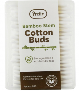Pretty Bamboo Stem Cotton Buds - Approx 200