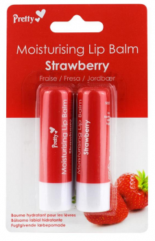 Pretty Moisturising Lip Balm Strawberry 2x4.3g