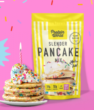Protein World Slender Pancake Mix, Birthday Cake Flavour, 500g