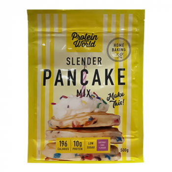 Protein World Slender Pancake Mix  Birthday Cake Flavour 500g