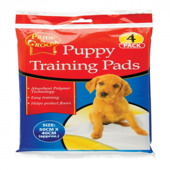 Pride & Groom Puppy Training Pads 50cm x 40cm  4 Pack