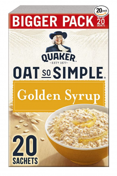 Quaker Oat So Simple Golden Syrup Flavour Microwaveable Porridge Oats 20 Sachets -720g