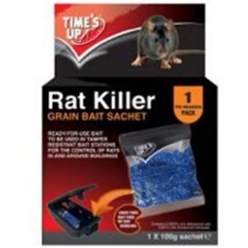 Times Up - Rat Killer Grain Bait Sachet - 1 x 100g