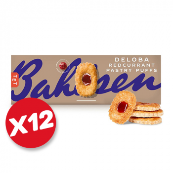 Bahlsen Deloba Red Currant Cherry Puff Pastries Biscuits (12x 100g)