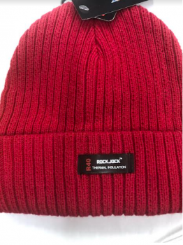 Rock Jock Thermal Insulation Knitted One Size Beanie Hat - Red