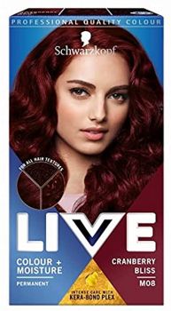 Schwarzkopf Live Colour + Moisture Permanent Hair Dye - Cranberry Bliss M08