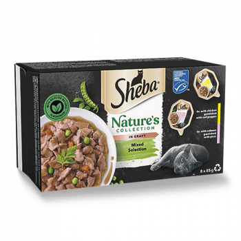 Sheba Nature’s Collection Mixed Selection In Gravy 85g, 8 Count (1x Box)