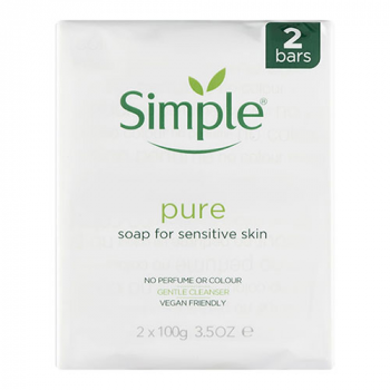 Simple Pure Soap Sensitive Skin 2x100g