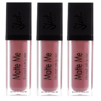 Sleek Make Up Matte Lip Cream 6ml Petal (x3 Sticks)