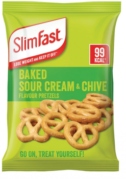 SlimFast Snack Bags Baked Sour Cream & Chive Pretzels 23g