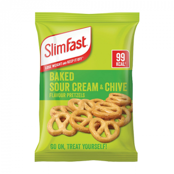 SlimFast Snack Bags Baked Sour Cream & Chive Pretzels 23g