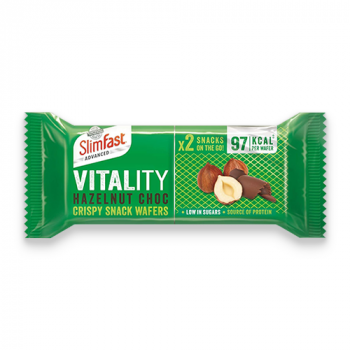 Slimfast Vitality Hazelnut Choc Crispy Snack Wafers 39g