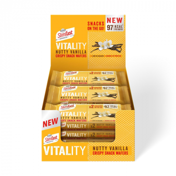 Slimfast Vitality Nutty Vanilla Snack Wafers (12 x 39g)