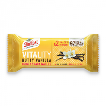 Slimfast Vitality Nutty Vanilla Snack Wafers 39g