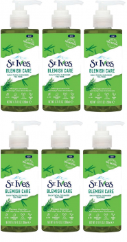 St Ives Blemish Care Daily Facial Cleanser Tea Tree 200ml (x6 Bottles)
