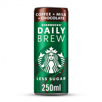 Starbucks Daily Brew Iced Coffee With Milk & Chocolate Can 250ml