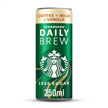 Starbucks Daily Brew Iced Coffee With Milk & Vanilla Can 250ml