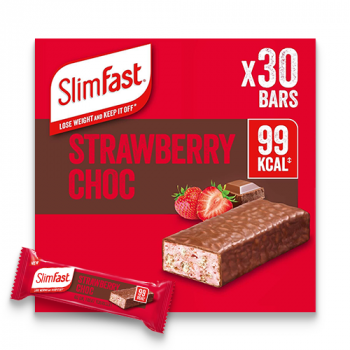 Slimfast Strawberry Choc Snack Bars 5x (6x 25g)