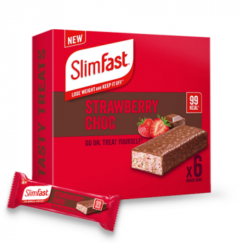 Slimfast Strawberry Choc Snack Bars (6x 25g)