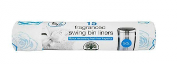 Tidy Z Swing Bin Liners Fresh Linen - 50L  -15 pack