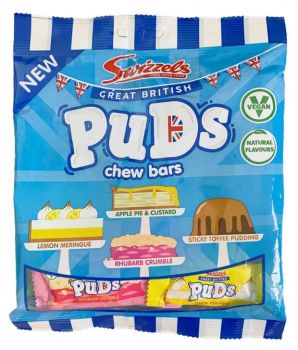 Swizzels Puds Chew Bars Novelty Flavoured Sweets 135g