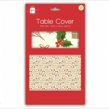 Giftmaker Traditional Plastic Christmas Table Cover 120cm x 180cm