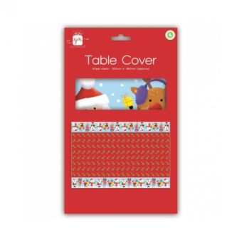 Giftmaker Kids Christmas Character Plastic Table Cover 120cm x 180cm